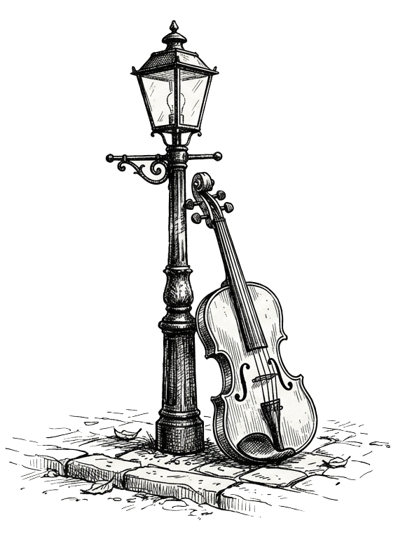 violin fable illustration